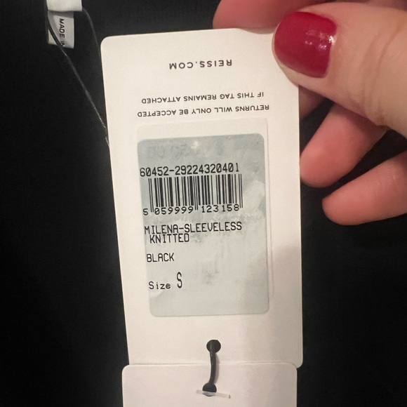 Reiss Womens Milena Knit Tuxedo Dress Sleeveless NWT - Picture 8 of 11
